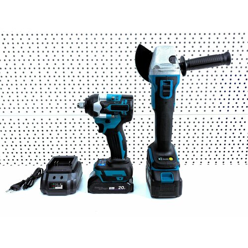 Гайковерт винтоверт болтоверт бесщёточный аккумуляторный 250 Nm Болгарка УШМ с аккумуляторами на 15 и 30 ампера и зарядной станцией 11690₽