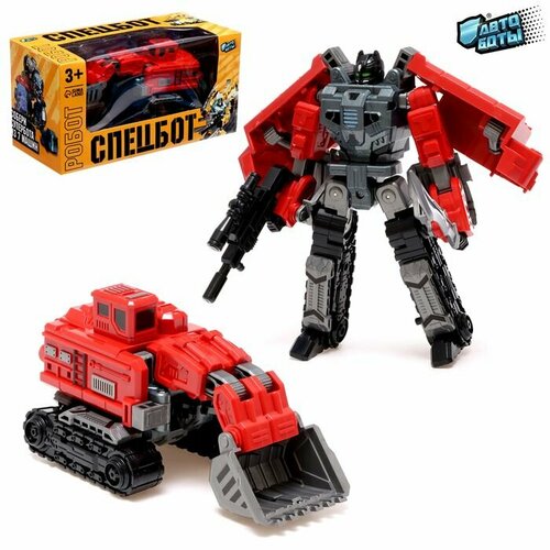 Робот Спецбот. Экскаватор , трансформируется, собирается в 1 большого из 7 роботов