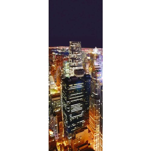 Фотообои Decocode флизелиновые 11-0164-WV Ночной мегаполис 281 мелкая вертикальная фактура 1999₽