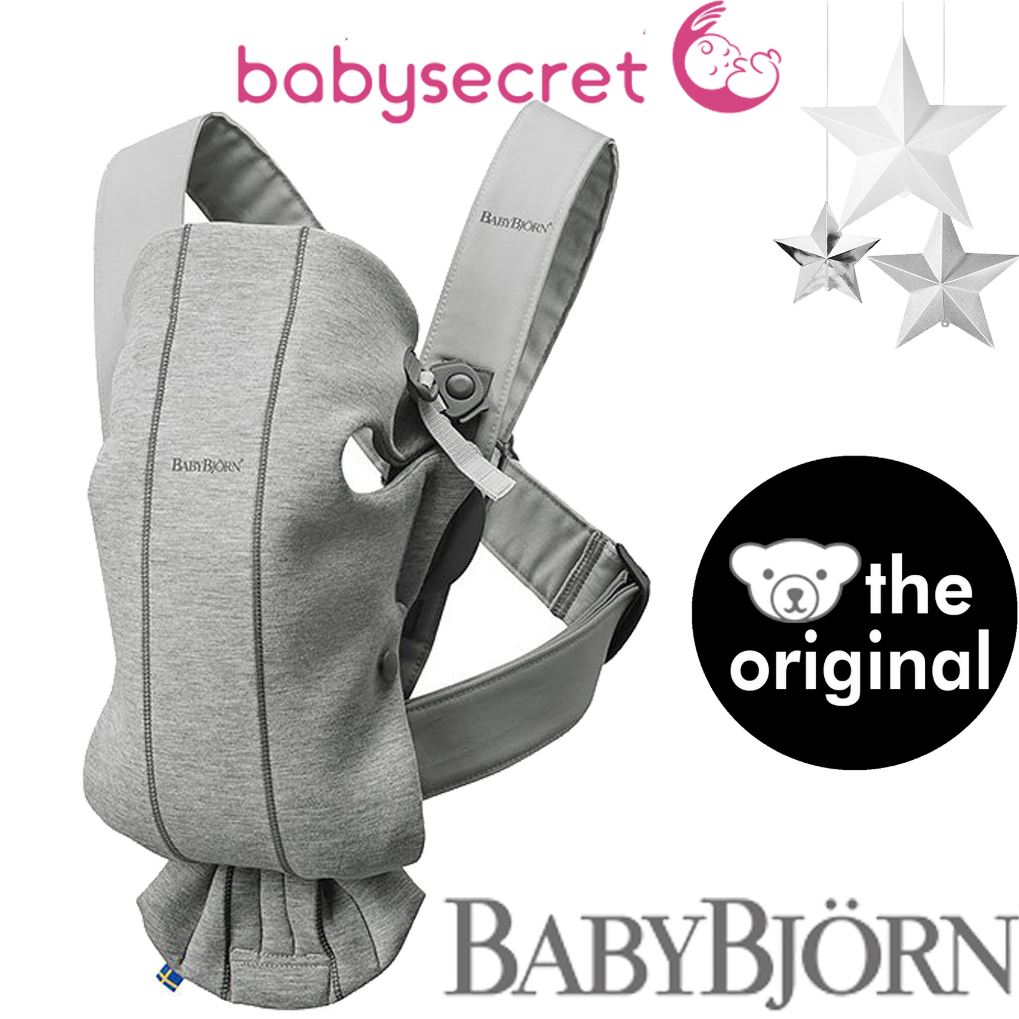 Рюкзак-Кенгуру для новорожденных BabyBjorn Mini 3D Jersey 0210.72 (light grey)