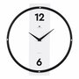 Часы настенные Рубин "Time", круглые 30,5 см, черно-белые, со стрелками