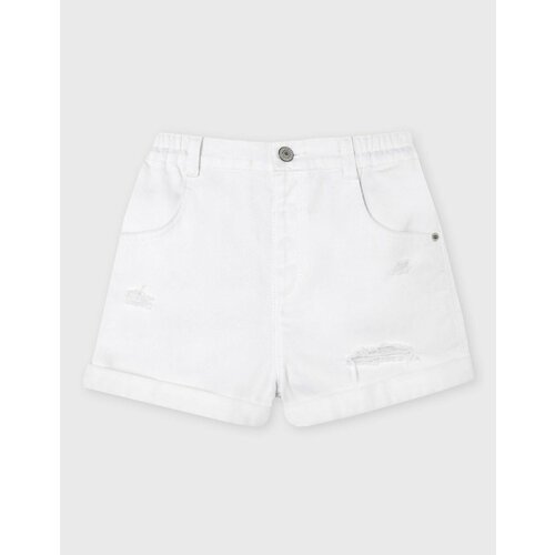 Шорты Gloria Jeans, размер 10-12л/146-152, белый джинсовые шорты для девочек рост 152 см цвет голубой