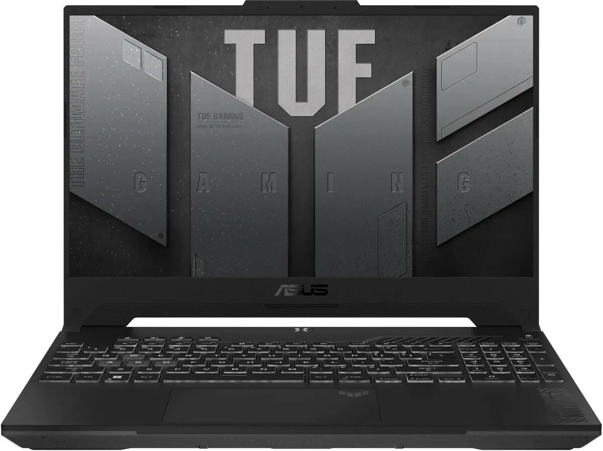 Ноутбук Asus TUF Gaming A15 FA507UV-LP027 Ryzen 9 8945H 16Gb SSD512Gb NVIDIA GeForce RTX4060 8Gb 15.6 IPS FHD (1920x1080) noOS grey WiFi BT Cam