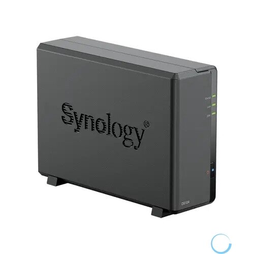 Synology DS124 Сетевое хранилище 1x 2.5" / 3.5", горячая замена, RAID modes: keine, 1x GB-LAN, Веб-сервер, 2x USB3.0