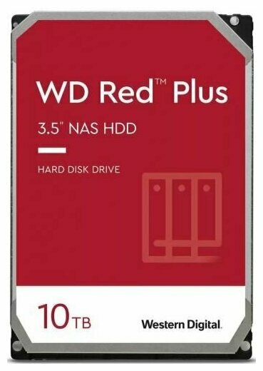 Жесткий диск WD Original SATA-III 10Tb WD101EFBX NAS Red Plus (7200rpm) 256Mb 3.5 WD101EFBX