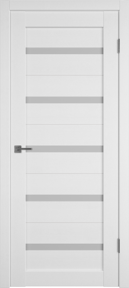 Межкомнатная дверь ВФД Х7 Snow 60x200 (Комплект вместе с фурнитурой) Стекло сатин