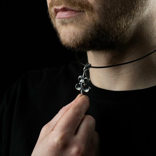 Подвеска, серебро, 925 проба, чернение, размер 4.9 см.