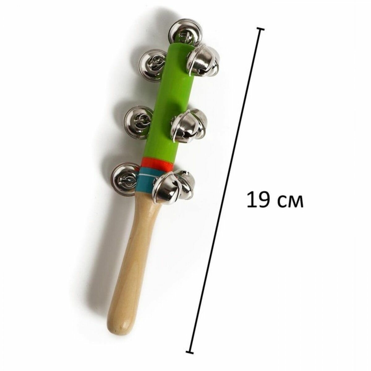 Музыкальная игрушка с бубенцами Весёлая музыка зелёный цвет