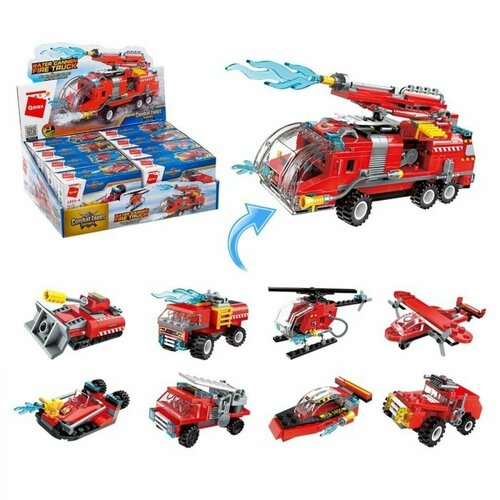 Конструктор Пожарные Транспорт , 8 видов микс конструктор пожарные транспорт 8 видов