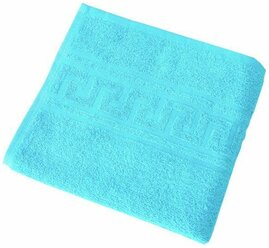 Махровое гладкокрашеное полотенце 40*70 см 380 г/м2 (Ярко-голубой)