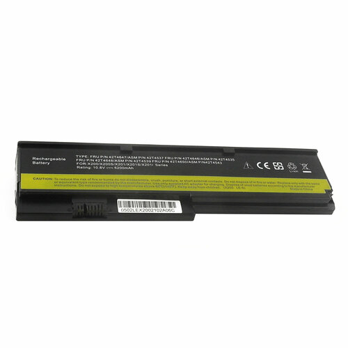 Аккумуляторная батарея (аккумулятор) 42T4536 для ноутбука IBM-Lenovo ThinkPad X200 X200S X201 X201S 4400mah