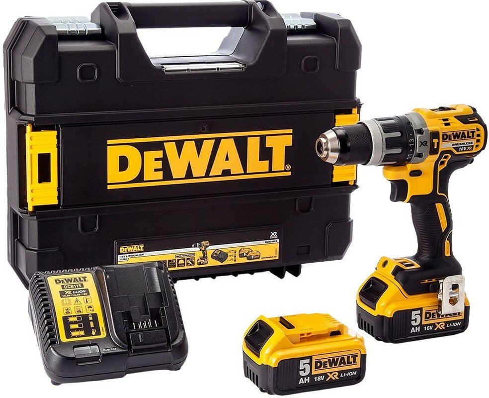 Дрель-шуруповерт DeWalt DCD796P2-QW аккум. патрон: быстрозажимной (кейс в комплекте)