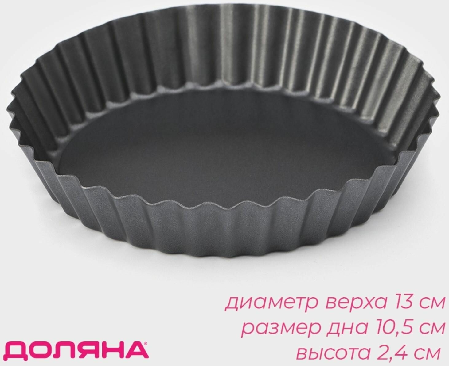 Форма для выпечки, d 13 см, съёмное дно