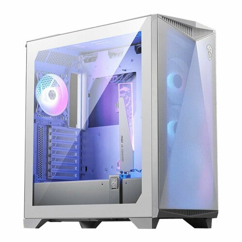 Корпус MSI MPG GUNGNIR 300R AIRFLOW White, Midi Tower, EATX ,2xUSB 3.2 Gen 1, 1xUSB 3.2 Gen2 Type-C, 4x120mm PWM ARGB Fan, ARGB+PWM Control Board, Tempered Glass Window корпус ginzzu sl220 white fan 12led usb3 0 window sl220