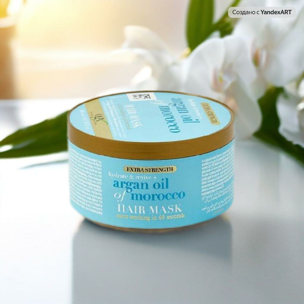 OGX Маска для восстановления волос с экстрактом арганы / Extra Strength Argan Oil Of Morocco Masker 300 мл - фото №7