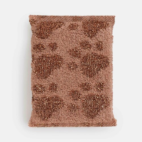 Губка для мытья посуды 12х9 см двустронняя полиэстерпоролон бронзовая Лапки Clean 299₽