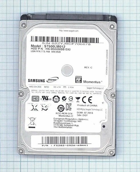 Жесткий диск Samsung 500GB Momentus ST500LT012