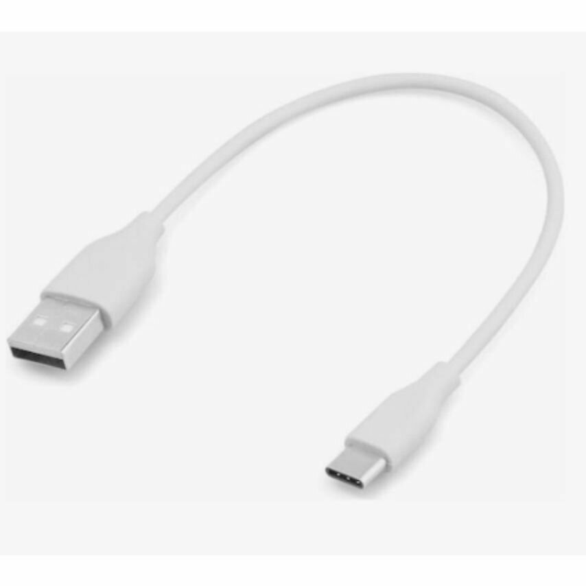 фото Кабель универсальный USB Type-C/USB 2.0 Type-A, короткий (17 см) белый