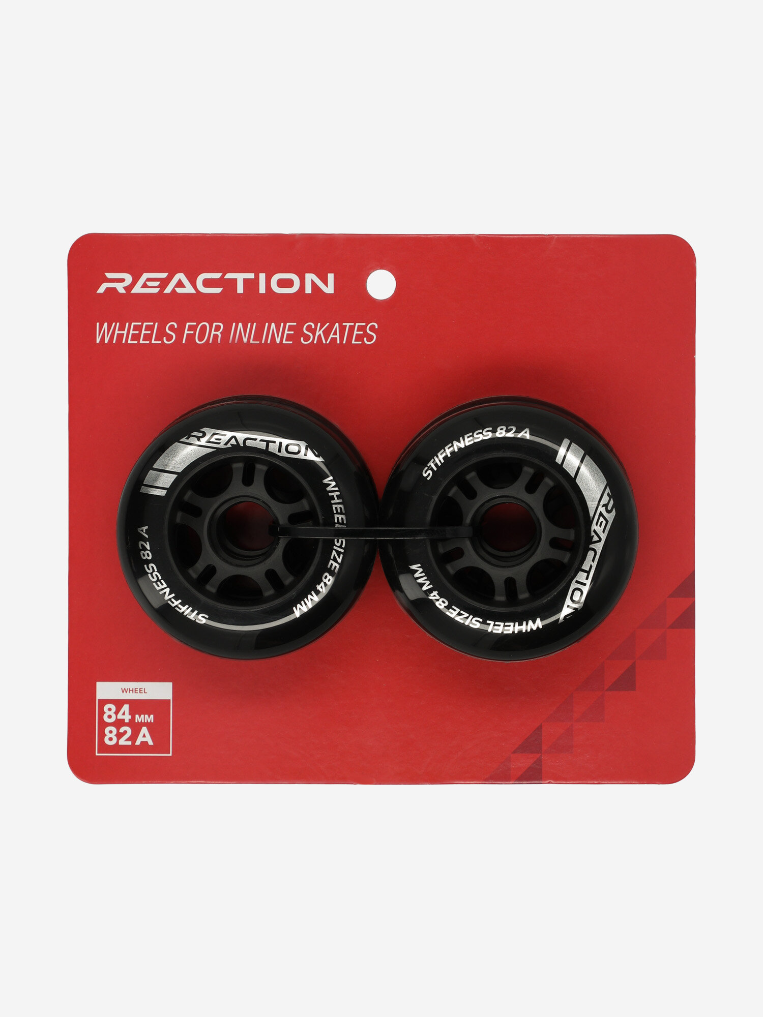Набор колес для роликов Reaction 84 мм, 82А, 4 шт. Черный; RU: Без размера, Ориг: One size