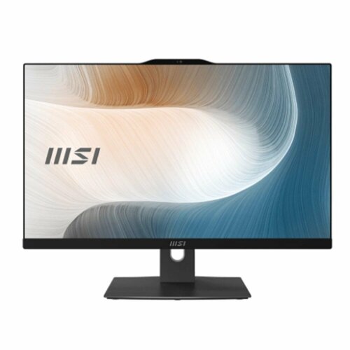 MSI Modern AM242P 12M-237XRU 9S6-AE0711-841 Black 23,8 FHD i5-1240P-16GB-512GB SSD-Intel UHD-WirelessKB&mouse Eng-Rus, noOS моноблок msi all in one modern am242tp 23 8 fhd anti glare multi touch core i5 1240p 1 7ghz 120w m 2 1 512gb 16gb 8gb 2 802 11 ax