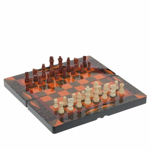 Игры настольные 3 в 1 (шахматы, шашки, нарды) шахматы узор 1 настольные игры