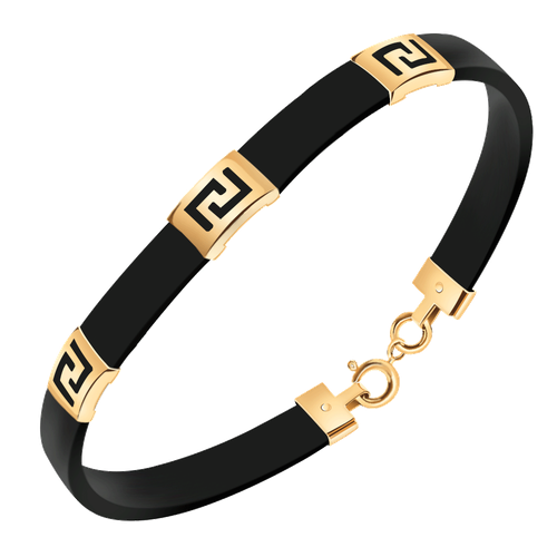 Браслет ATOLL, красное золото, 585 проба, каучук, длина 19 см.