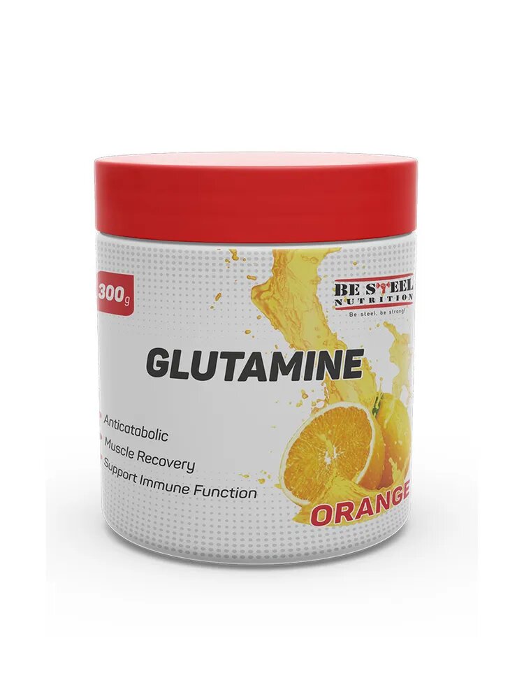 Глютамин Be Steel Nutrition Glutamine Powder 300г (апельсин)
