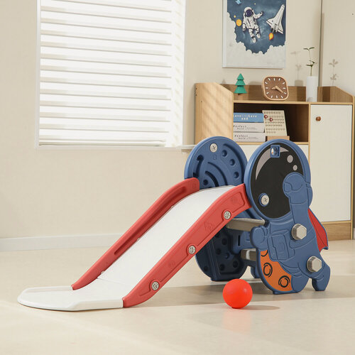 Изображение товара Горка Дарите радость "Астронавт", с баскетбольным кольцом, для детей 1-3 лет