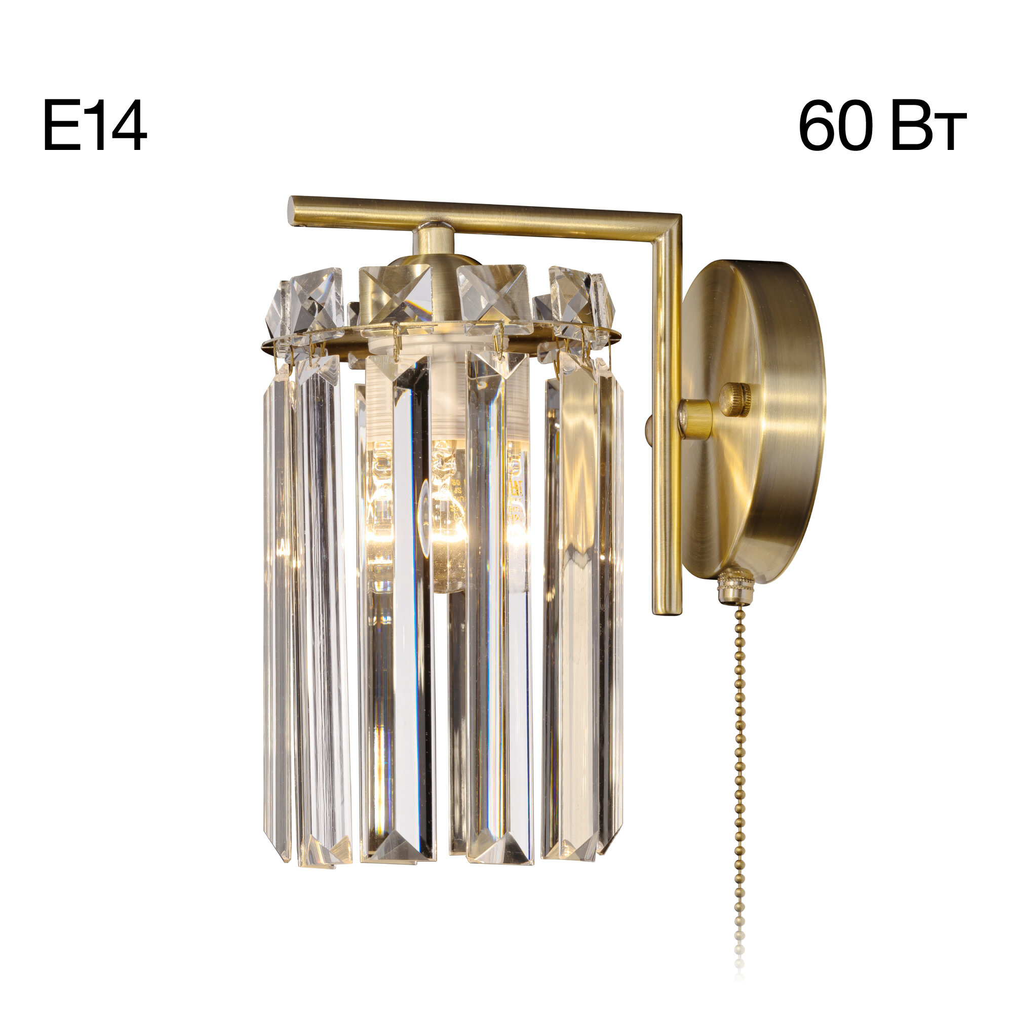 фото Бра хрустальное с выключателем Citilux AXIS CL313413 Бронза