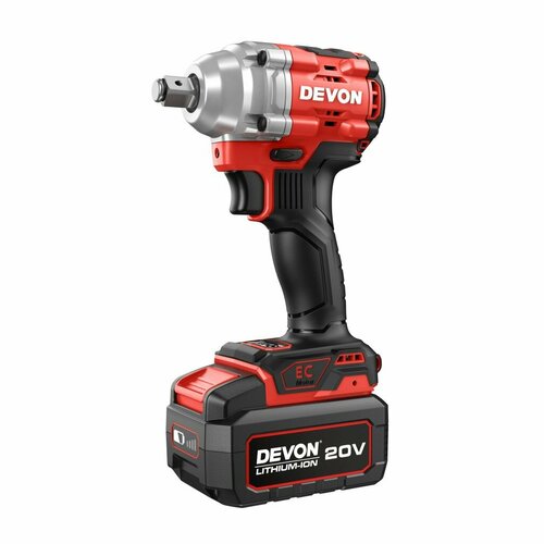 Аккумуляторный ударный гайковерт Devon 20 В 400 Нм 4200 удмин 3000 обмин без АКБ и ЗУ 5760-LI-20 15834₽