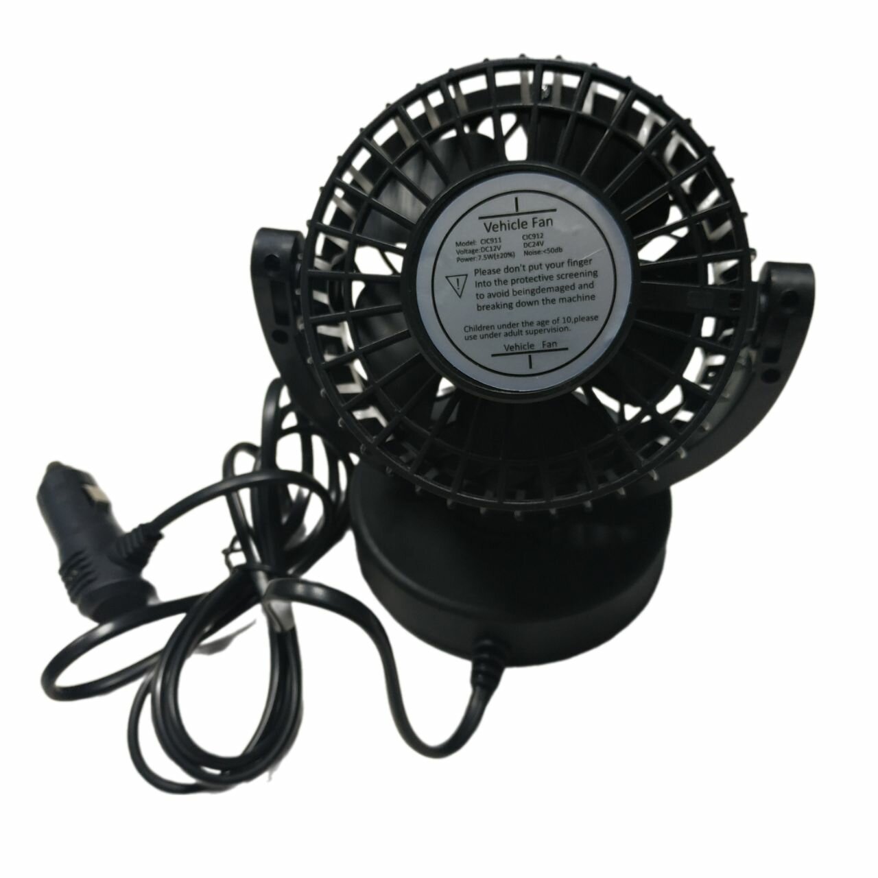 Вентилятор автомобильный 12V на панель 4" — фото 1