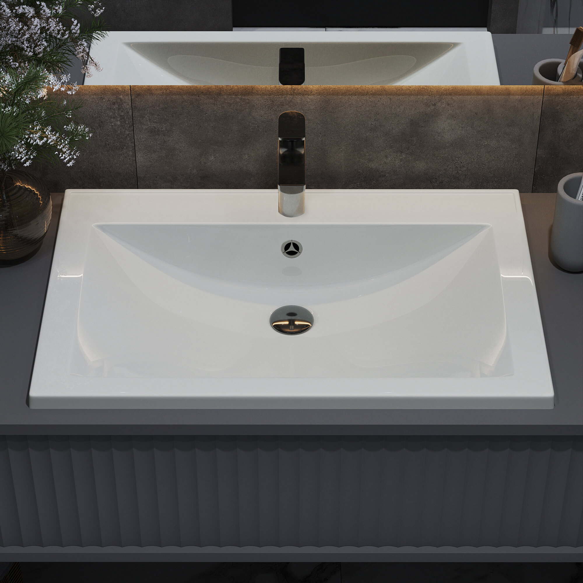 фото Раковина для ванной комнаты 58 см RAVENNA COMFORT 580