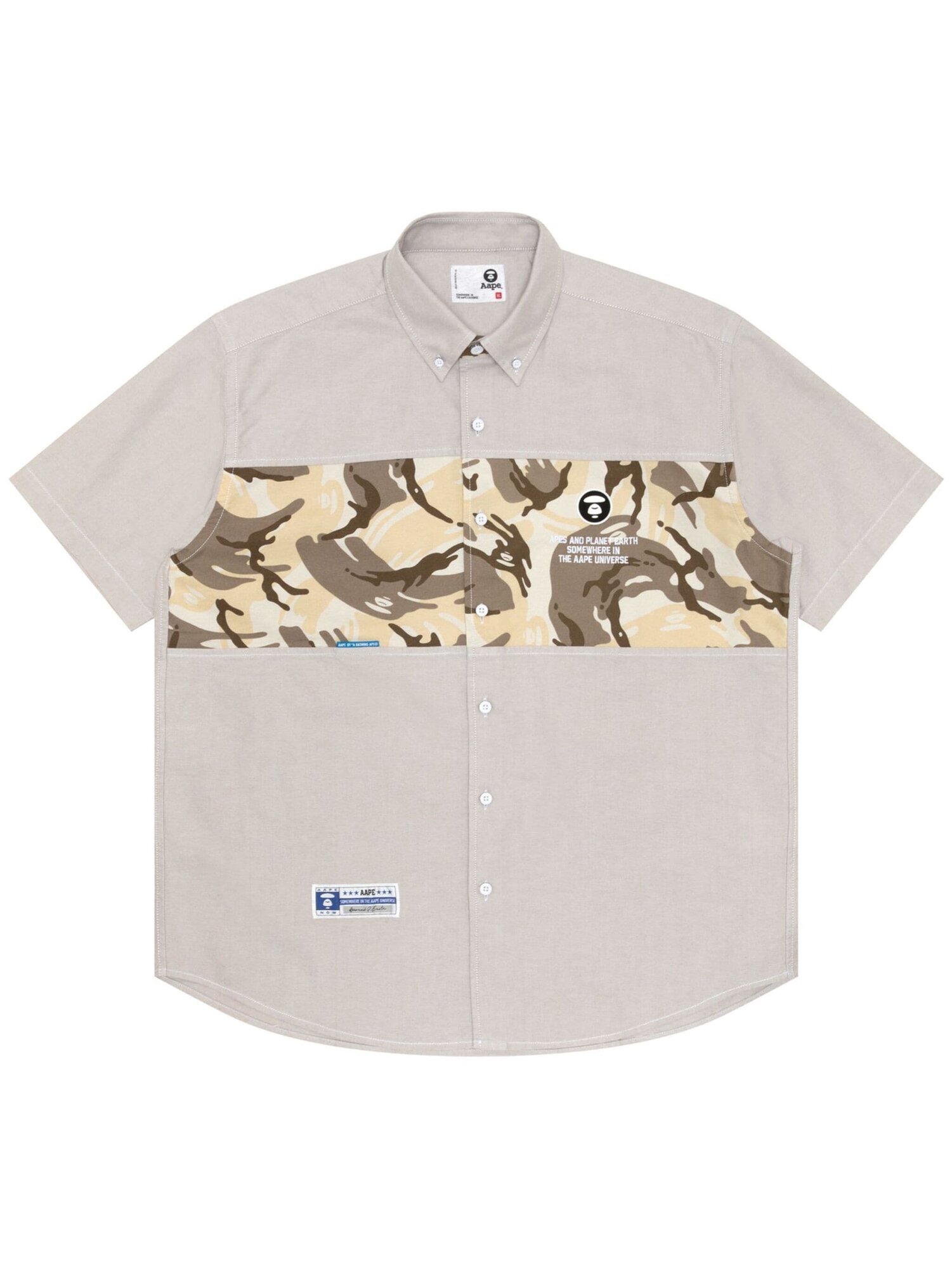 Рубашка AAPE BY A BATHING APE, размер M, коричневый