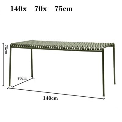 Комплект уличной садовой мебели в стиле Palissade Garden Set (стол длинный 140*70*75 см, цвет можно выбрать при заказе)
