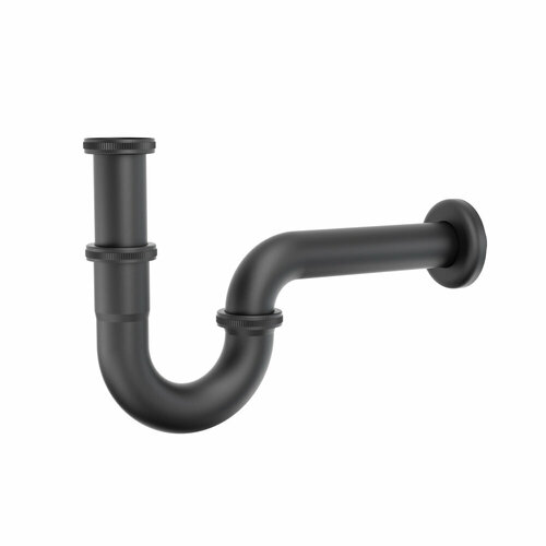 Сифон для раковины Tokito 1 14х45 мм трубный без выпуска с соединением 32 мм черный TOK-SHI-S32BL 4640₽