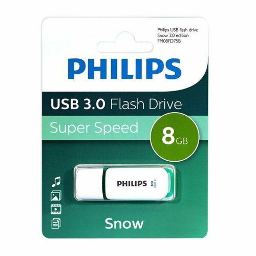 Флеш накопитель 8GB PHILIPS SNOW30 8GB USB 30 930₽