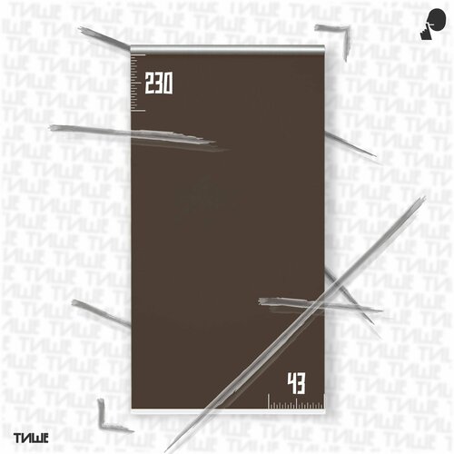 Рулонная штора/жалюзи Блэкаут Коричневый 43x230