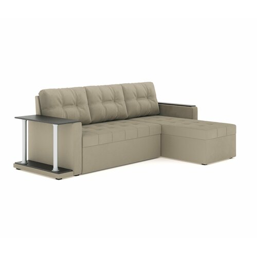 Угловой диван D&E Factory Атланта S 140*200, ППУ, велюр бинго сэнд