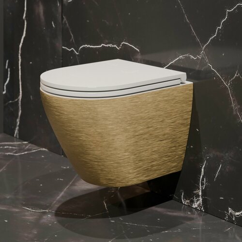 Изображение товара Унитаз подвесной безободковый EVA GOLD K704G Золото