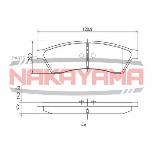 NAKAYAMA HP8548NY Коодки тормозные дисковые задние CHEVROLET EPICA