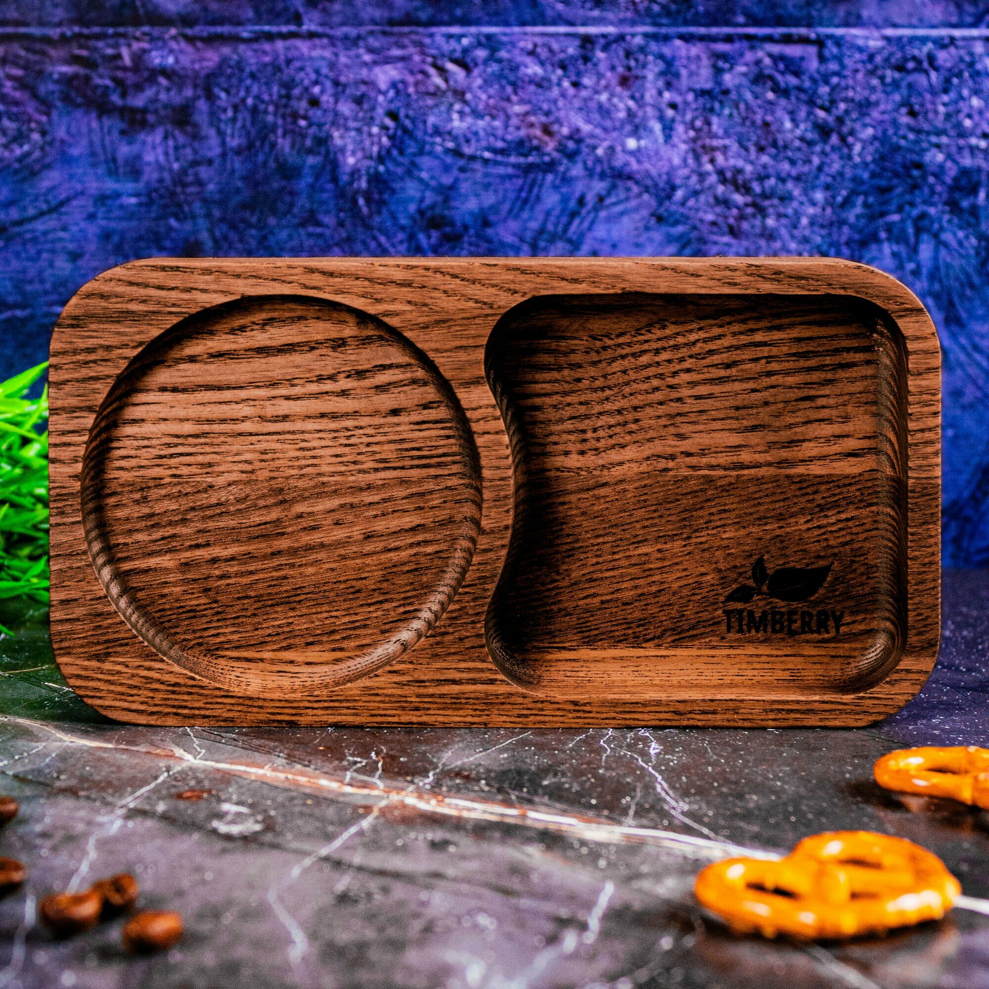 Изображение Подставка под кружку деревянная, чайный поднос