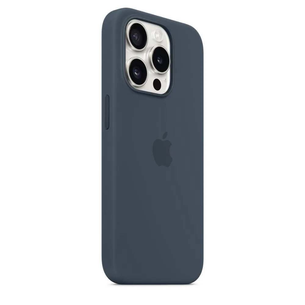 Чехол силиконовый MagSafe для iPhone 15 Pro Max Storm Blue с анимацией NFC, Silicone case MagSafe для айфон 15 Про Макс - Грозовой синий — фото 1