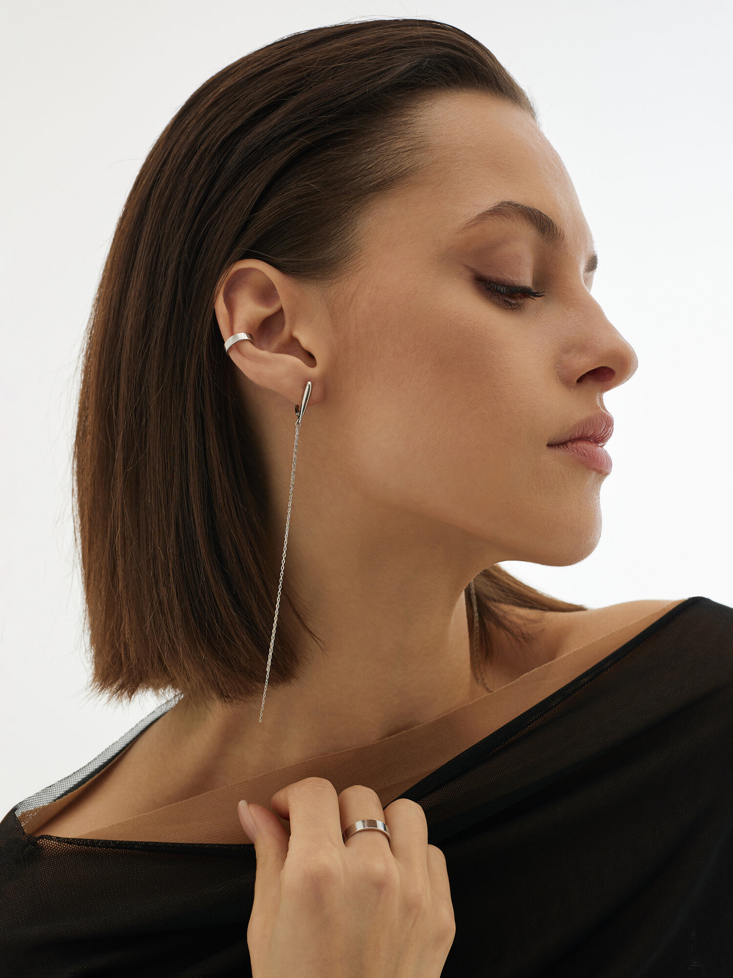 Серьги Ювелир Карат, серебро, 925 проба, родирование, размер 9.5 мм, , серебристый — фото 1