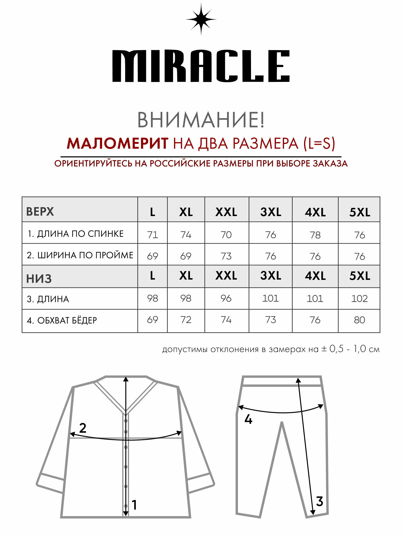 Пижама MIRACLE, размер 2XL, бежевый, зеленый, голубой — фото 1