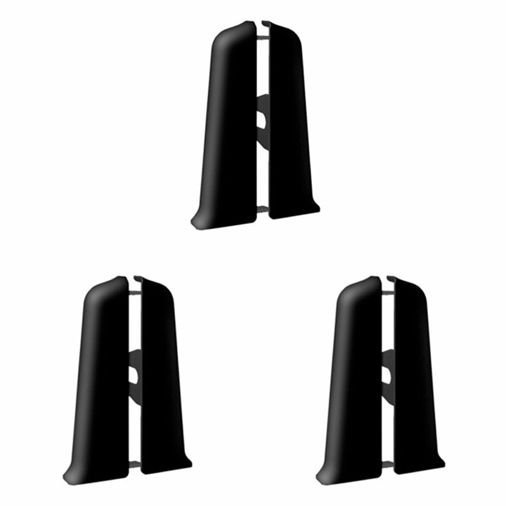 Заглушка торцевая 70 мм черная левая-правая (6 шт.)