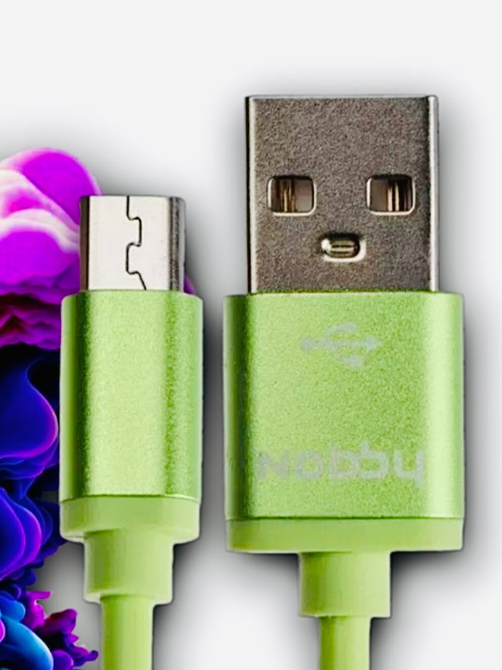 Кабель Micro USB Nobby Practic 2А Зеленый 1 м. 2 шт — фото 1