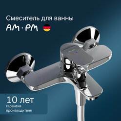 Смеситель для ванны AM.PM Force, хром, с изливом 144 мм, керамический картридж, латунь