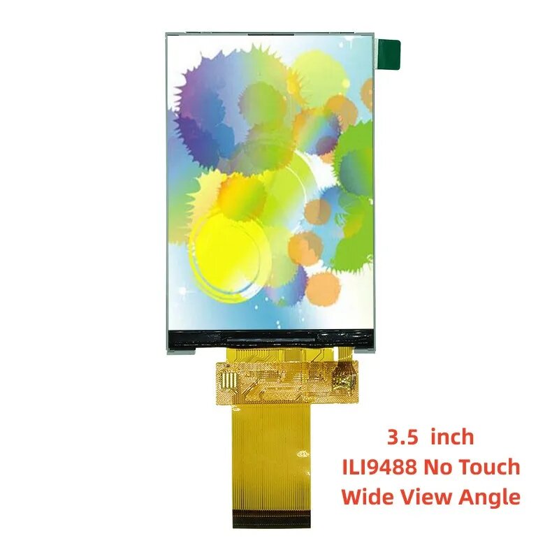 Цветной сенсорный ЖК-экран 320x480 HD 3,5 дюйма TFT, панель ILI9486 ILI9488 R61529 IPS, Сверхширокий обзор, визуальный 40-контактный разъем, ILI9488 No Touch