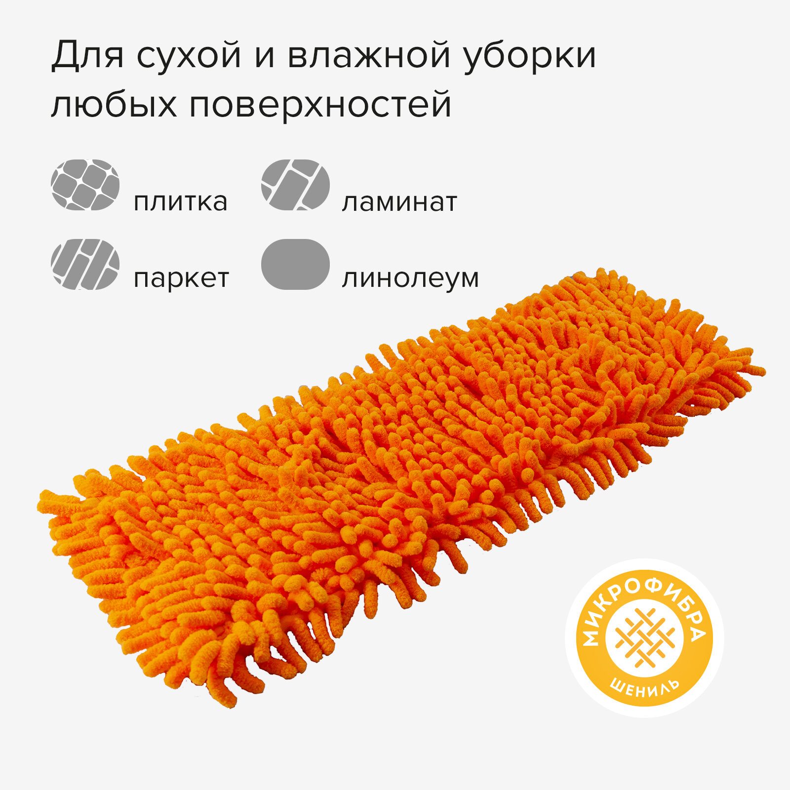 Насадка для швабры микрофибра ЕвроМоп Шениль Guppy — фото 1