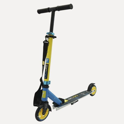 Изображение товара Самокат Y-SCOO RT Mini City, для детей, складной, 2 колеса, жёлтый с голубым
